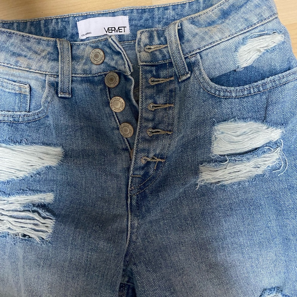 Verve size 24 distressed denim jeans , brand new never worn